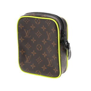 Louis Vuitton Christopher Macassar Wallet Yellow Wearable Brown Neon